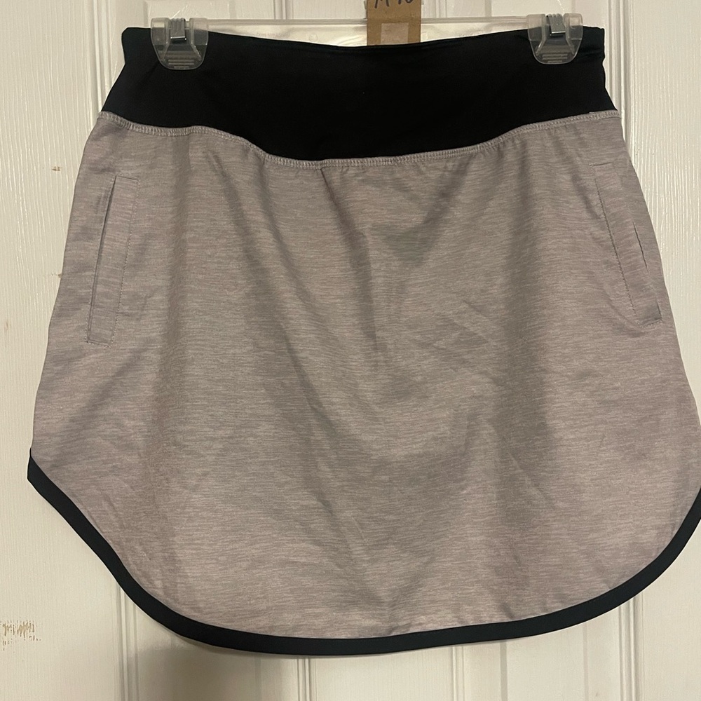 Simply Southern Black and Gray Skater Mini Skirt